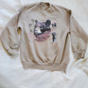 Cass Lake Minnesota Black Bear Sweatshirt, Sz L